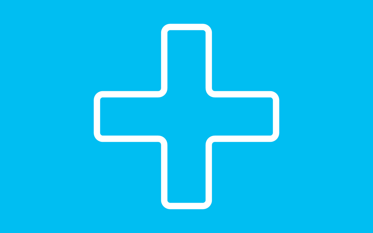 blue cross illustration